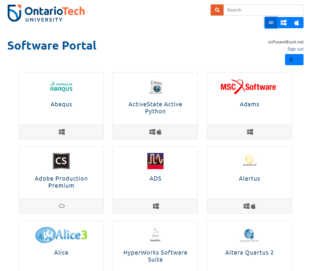 Software portal